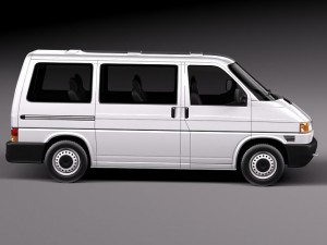 Volkswagen T4 Multivan Eurovan 1990-2003 3D 模型