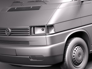 Volkswagen T4 Multivan Eurovan 1990-2003 3D 模型