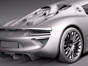 Porsche 918 Spyder 2015 3D Model