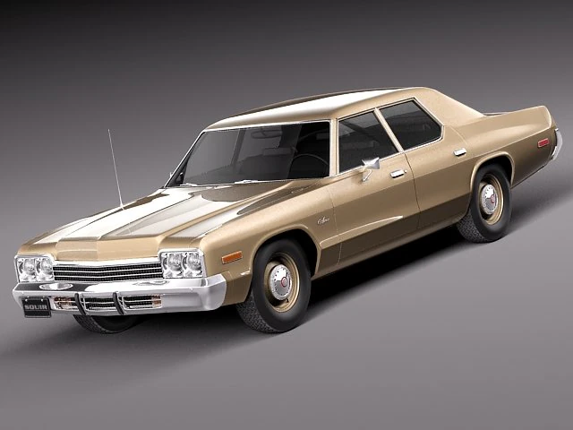 Dodge Monaco 1974 3D Model .c4d .max .obj .3ds .fbx .stl .blend 