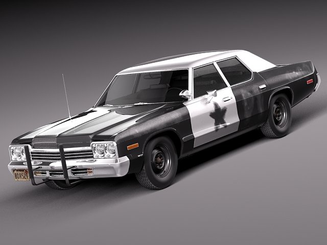 Dodge Monaco 1974 Bluesmobile 3D मॉडल .c4d .max .obj .3ds .fbx .stl .blend 