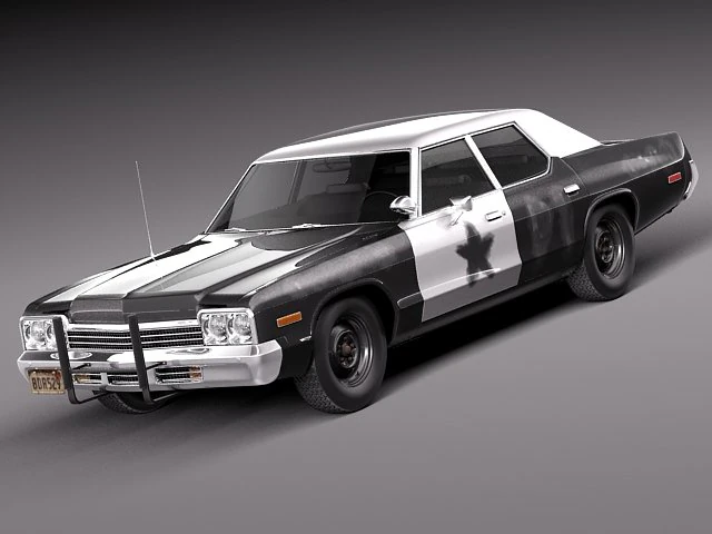 Dodge Monaco 1974 Bluesmobile 3D Model .c4d .max .obj .3ds .fbx .stl .blend 