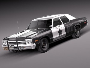 Dodge Monaco 1974 Bluesmobile 3D Model