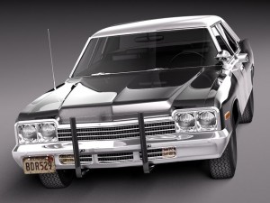 Dodge Monaco 1974 Bluesmobile 3D मॉडल