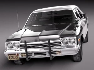 Dodge Monaco 1974 Bluesmobile 3D Model