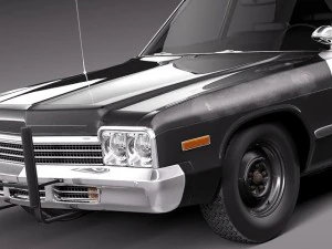 Dodge Monaco 1974 Bluesmobile 3D Model