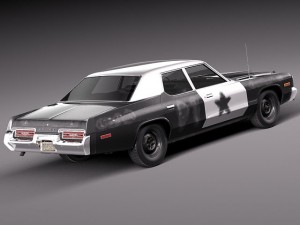 Dodge Monaco 1974 Bluesmobile 3D मॉडल