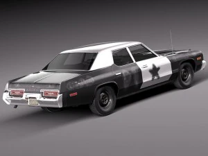 Dodge Monaco 1974 Bluesmobile 3D Model