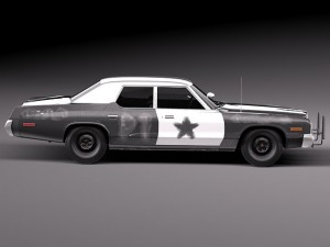 Dodge Monaco 1974 Bluesmobile 3D मॉडल