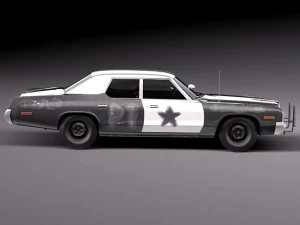 Dodge Monaco 1974 Bluesmobile 3D Model
