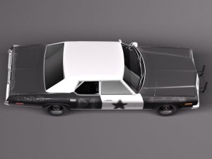 Dodge Monaco 1974 Bluesmobile 3D मॉडल