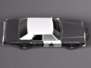 Dodge Monaco 1974 Bluesmobile 3D Model
