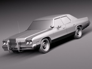 Dodge Monaco 1974 Bluesmobile 3D मॉडल