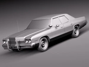 Dodge Monaco 1974 Bluesmobile 3D Model