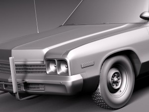 Dodge Monaco 1974 Bluesmobile 3D मॉडल