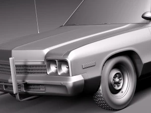 Dodge Monaco 1974 Bluesmobile 3D Model