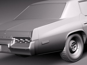 Dodge Monaco 1974 Bluesmobile 3D मॉडल
