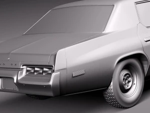 Dodge Monaco 1974 Bluesmobile 3D Model