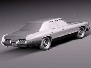 Dodge Monaco 1974 Bluesmobile 3D मॉडल