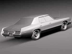 Dodge Monaco 1974 Bluesmobile 3D Model