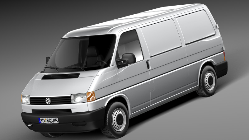 Volkswagen T4 Van 1990-2003 3D Modell .c4d .max .obj .3ds .fbx .stl .blend