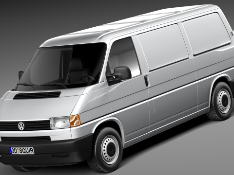Volkswagen T4 Van 1990-2003 3D 模型