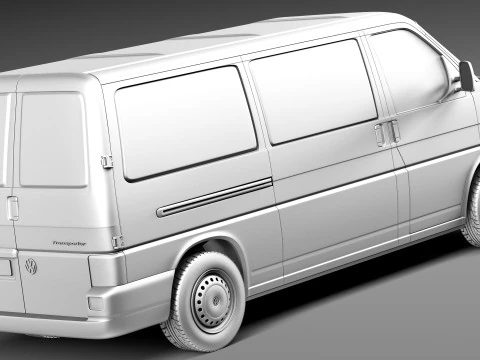 Volkswagen T4 Van 1990-2003 3D Model