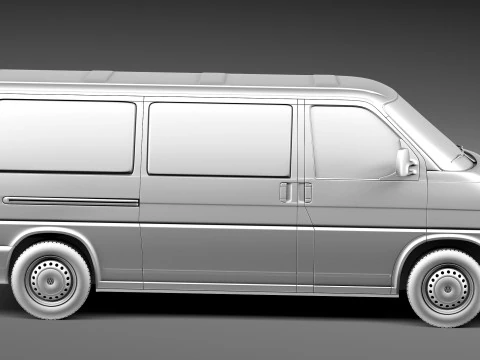 Volkswagen T4 Van 1990-2003 3D Model