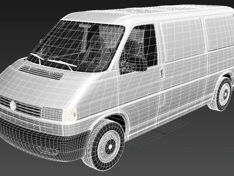 Volkswagen T4 Van 1990-2003 3D Model
