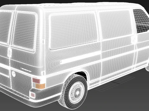 Volkswagen T4 Van 1990-2003 3D Model