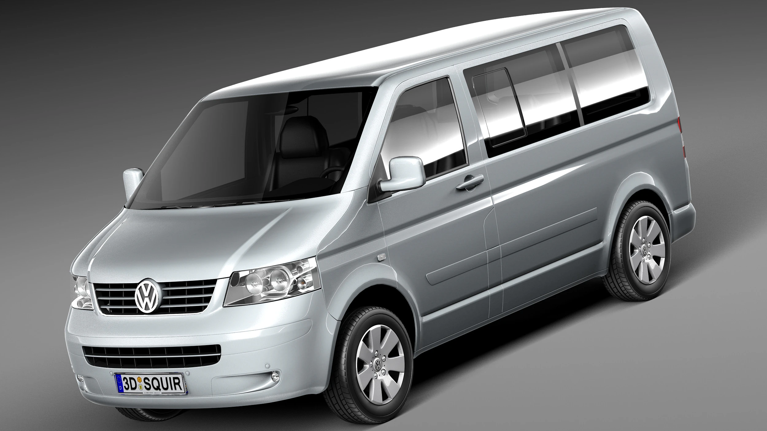 Volkswagen T5 Multivan Passenger 2003-2009 3D Model .c4d .max .obj .3ds .fbx .stl .blend 