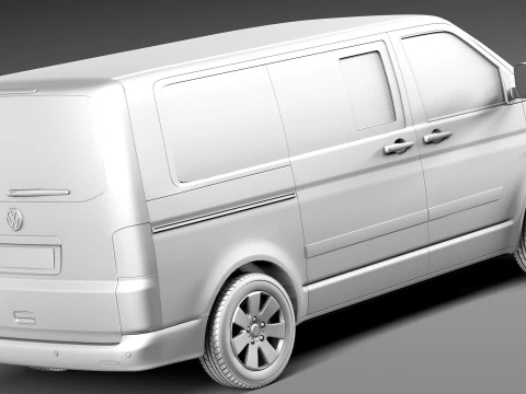 Volkswagen T5 Multivan Passenger 2003-2009 3D Model