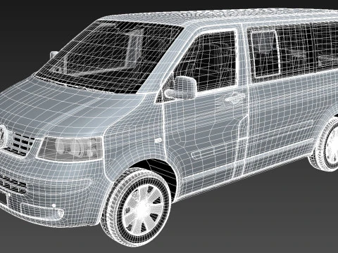 Volkswagen T5 Multivan Passenger 2003-2009 3D Model
