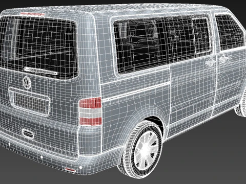Volkswagen T5 Multivan Passenger 2003-2009 3D Model