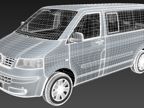 Volkswagen T5 Multivan Passenger 2003-2009 3D Model