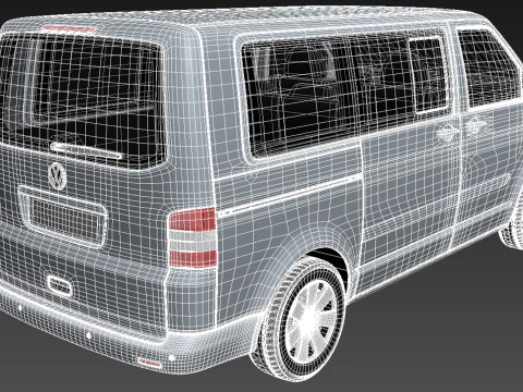 Volkswagen T5 Multivan Passenger 2003-2009 3D Model