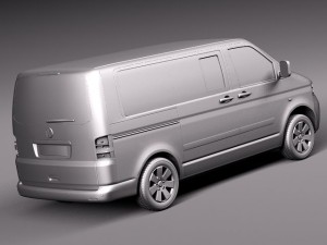 Volkswagen T5 Multivan Passenger 2003-2009 3Dモデル