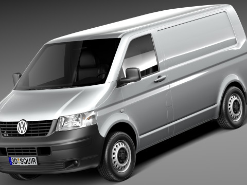 Volkswagen T5 Transporter Van 2003-2009 3D 模型