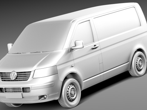 Volkswagen T5 Transporter Van 2003-2009 3D Model