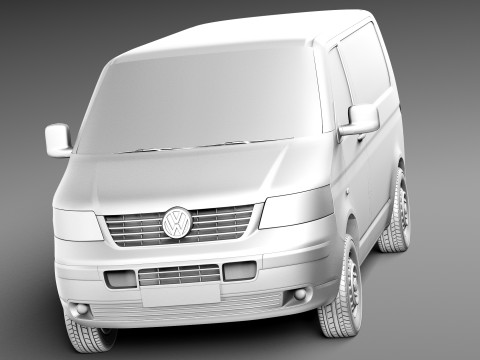 Volkswagen T5 Transporter Van 2003-2009 3D Model