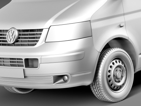 Volkswagen T5 Transporter Van 2003-2009 3D Model