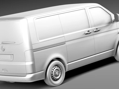 Volkswagen T5 Transporter Van 2003-2009 Modelo 3D