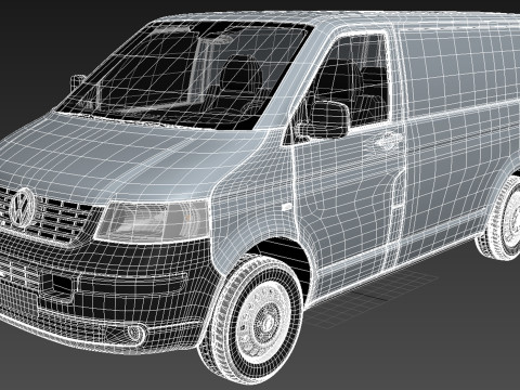 Volkswagen T5 Transporter Van 2003-2009 3D Model