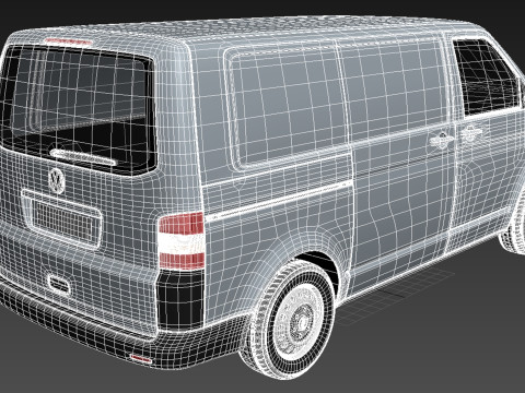 Volkswagen T5 Transporter Van 2003-2009 3D Model
