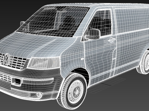 Volkswagen T5 Transporter Van 2003-2009 3D Model