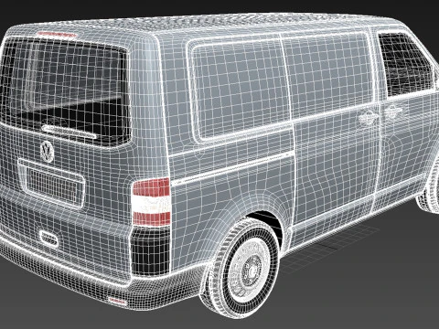 Volkswagen T5 Transporter Van 2003-2009 Modelo 3D