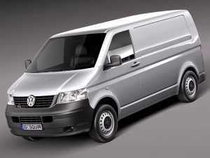 Volkswagen T5 Transporter Van 2003-2009 Modello 3D