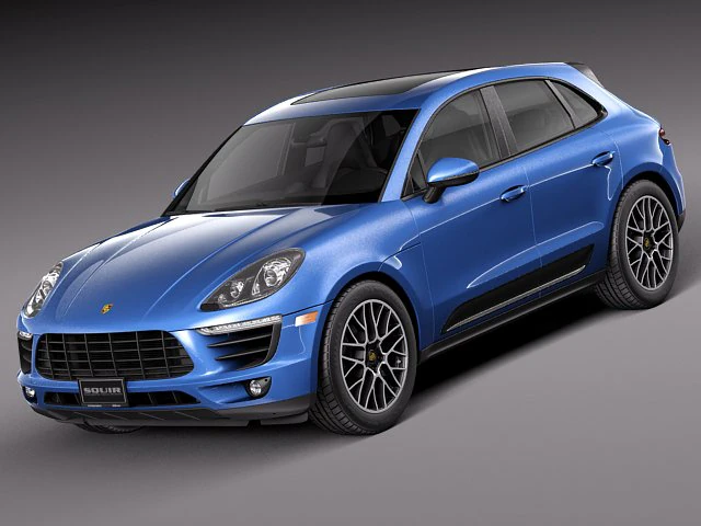 Porsche Macan S 2015 3D Model .c4d .max .obj .3ds .fbx .stl .blend 