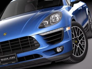 Porsche Macan S 2015 3D Model