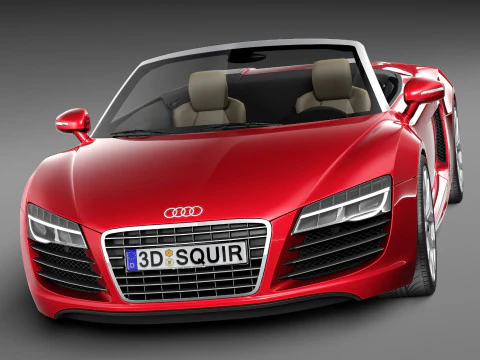 Audi R8 Spyder V10 2014 3D Model